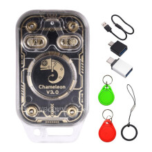 Emulatore Lettore Chip Intelligente RFID Chameleon V3.0 + Portachiavi 2XUID 125K 13,56M ID IC  Card Tag Copiatore NFC Lettore Scrittore