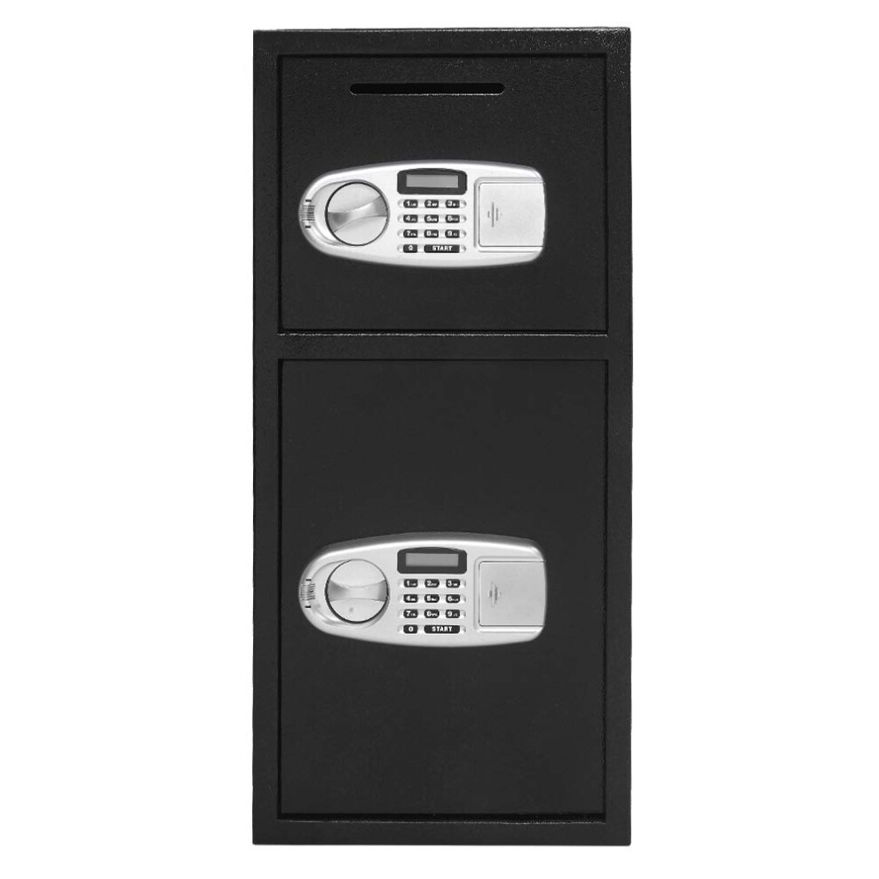 Double Depository Digital Safe 3.2 Cu Ft Steel Security Box With Keypad Lock For Home Office Business 9330225797227