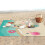 Extra Large Sandproof Beach Picnic Blanket Waterproof PU Bottom Foldable Outdoor Mat with 4 Stakes 4