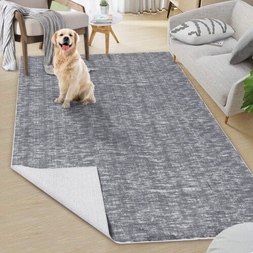 Machine Washable Runner Rug Grey Low-Pile 2x8 ft 2