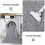 Machine Washable Runner Rug Grey Low-Pile 2x8 ft 4