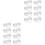 16St Draagbare Witte Cupcake Dozen Clear Cake Box Voor Dessert Opslag 2