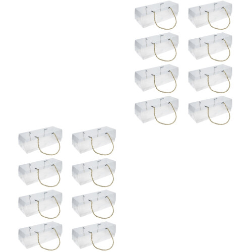 16St Draagbare Witte Cupcake Dozen Clear Cake Box Voor Dessert Opslag 1