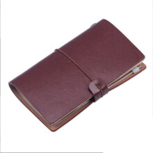2022 Plan A6 Notepad Diary Book Business  Loose-Leaf Notebook Retro Hand LEDger 200X120mm Wine Red