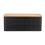 Bread Bin,Innovative Bread Box Thanks to Carbon Coating,with Integrated Ventilation Holes,Including Bamboo Lid Black 1