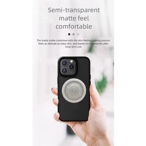 Magnetic Phone Stand with Air Cushion Protection, Adjustable Foldable Base, Transparent Design 1