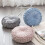 Round floor pillow solid color pleated 38x10 cm 5