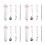 4Sets Pink Travel Utensil Set Fork Spoon Chopsticks Stainless Steel PP 5