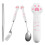 4Sets Pink Travel Utensil Set Fork Spoon Chopsticks Stainless Steel PP 11