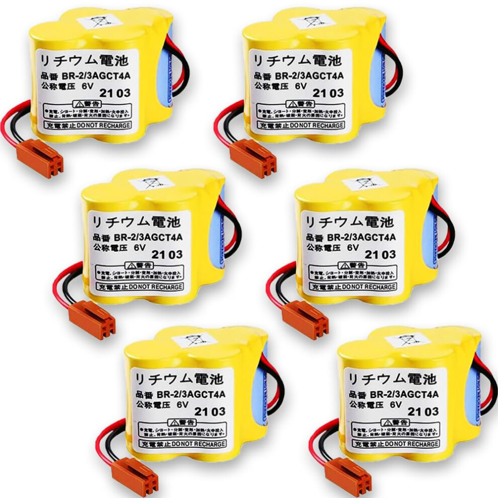 6Pcs Br2/3Agct4a 6V 4400Mah Lithium Battery Pack For Fanuc Cnc A98l00310025 Long Backup Power 9310869820468