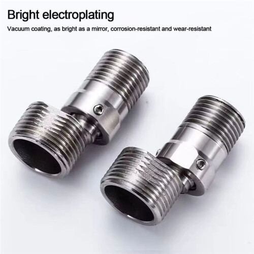 New Angled Curved Foot 360 Rotatable Angle Adjustment Eccentric Screw Corner Wall Mounted Shower Faucet Adapter 1
