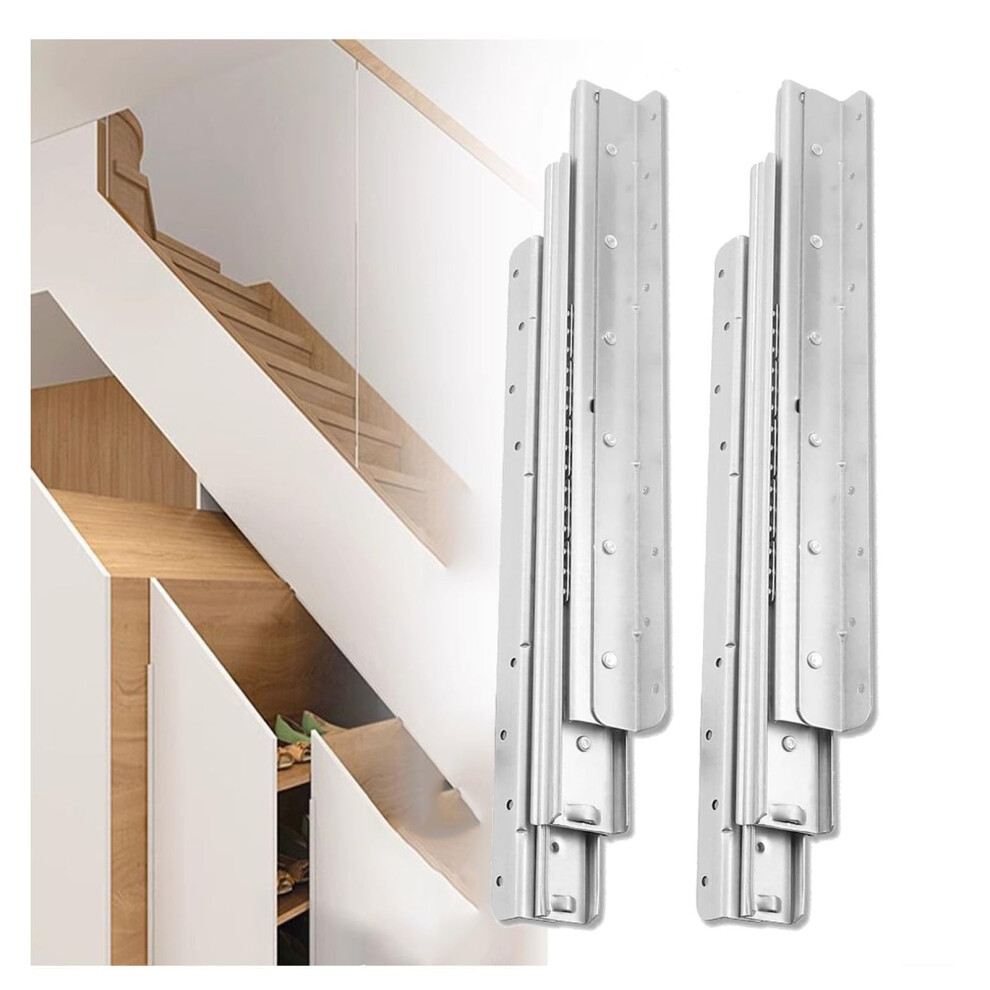 Heavy Duty Drawer Slides 800Mm Full Extension Undermount 120Kg Load Soft Close White For Cabinets 9310869802402