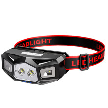LED Headlight Emergency Rechargeable -Mounted Flashlight Field Work Super Bright Headlight,No Induction