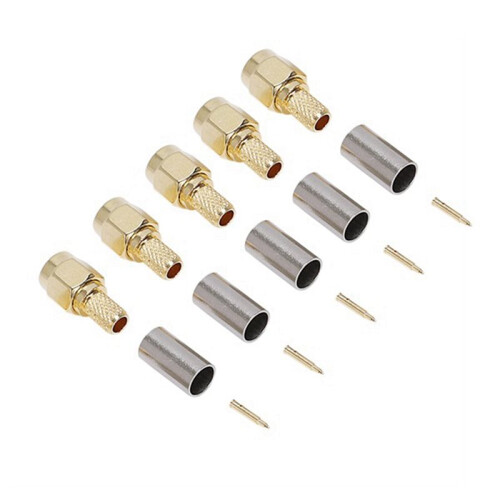 800Pcs SMA Male Plug Straight Crimp for RG58 Connector Adapter 1