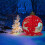 Boule de Noël gonflable rouge Honeeladyy 24 pouces avec éclairage LED 2
