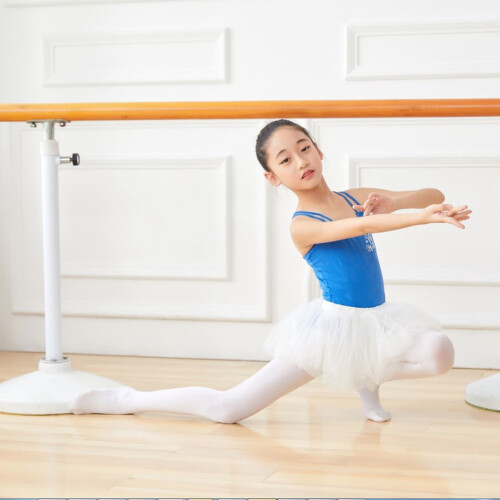 90D Meisjes Ballet Dans Pilates Sokken, Professionele Dans Legging Wit-L 2
