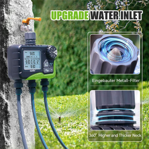 RainPoint 3-Outlet Automatic Water Timer Garden Irrigation Watering System Independent Control Sprinkler Programmer Tools 1