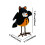 Halloween Bat Ornament 3D Plush Black Bat with Wings 3