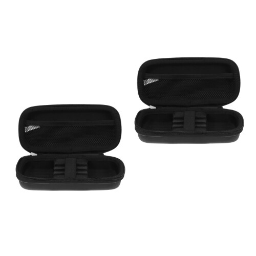 2Pièces Étui Darts Rigide Noir Eva Canvas Zingué Pour Stockage Sûr 1