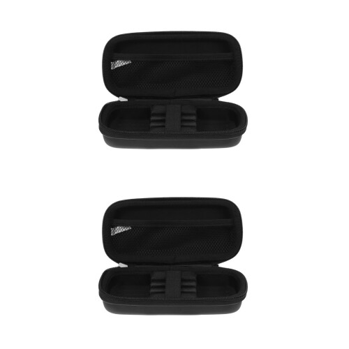 2Pièces Étui Darts Rigide Noir Eva Canvas Zingué Pour Stockage Sûr 2