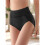 Women'S Breathable Solid Color Triangle Underwear High Waist Tummy Control Hip Lifting Black S 4
