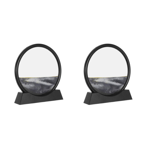 2St 3D Schilderij Zwart ABS Stijlvol En Langhoudend Decor 1