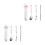 2Sets Pink Portable Fork Spoon Chopsticks Set Stainless Steel PP Case 4