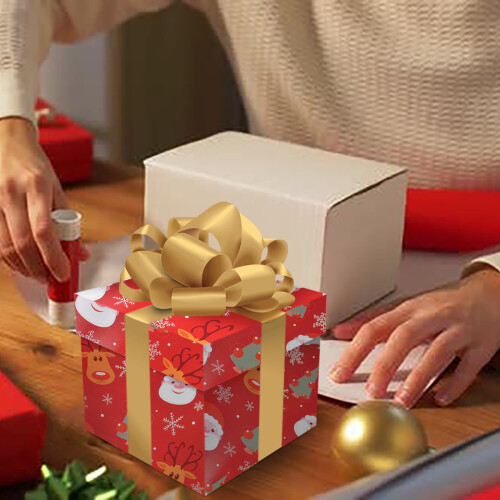 Christmas wrapping paper Santa pattern single-sided 75 cm x 2