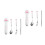 2Sets Pink Portable Fork Spoon Chopsticks Set Stainless Steel PP Case 5