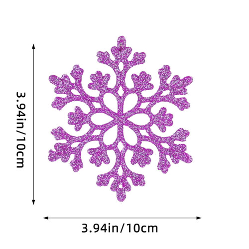 Décoration de Noël flocon de neige en plastique 10 cm 2