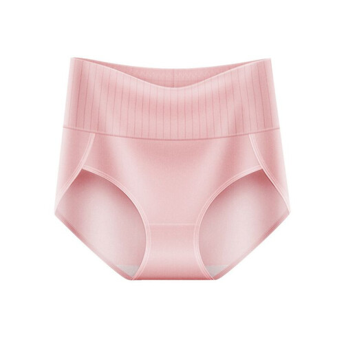 Women'S Breathable Solid Color Triangle Underwear High Waist Tummy Control Hip Lifting  L 1