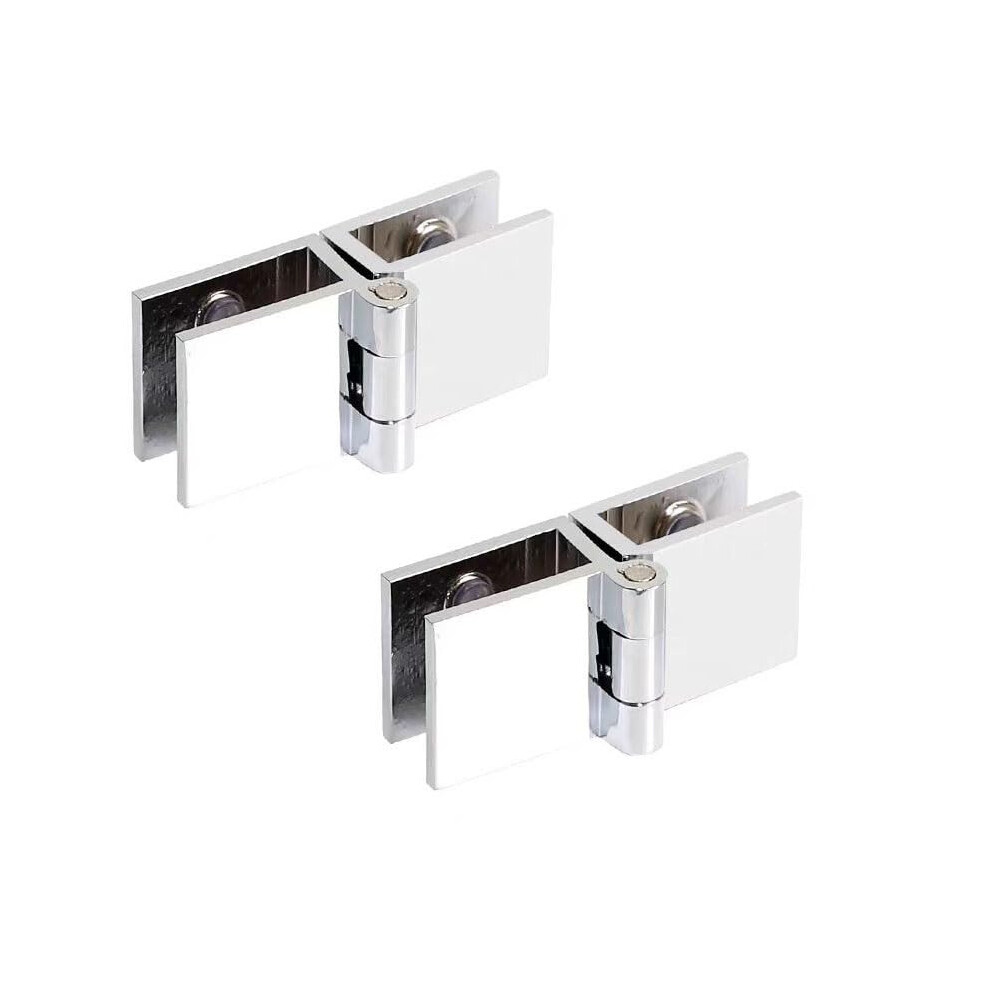 180 Degree Glass Door Hinges Durable Copper Build For 58Mm Glass Showcase Cabinet Easy Installation Set 9330225797890