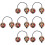 7Pcs Hand-Painted Rhythm Sand Balls Assorted Color for Concert Play 10