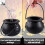 96Pcs  Black Cauldron with Handle Halloween  Witch Cauldron Halloween Pot Candy Holder for Halloween 3