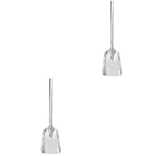 2Pièces Pelle À Charbon Cendres Acier Résistant Couleur Argent 2