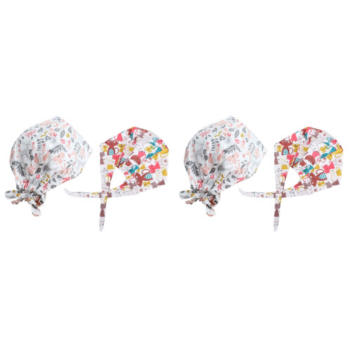 4Pcs Comfortable Cotton Oil Resistant Working Hats Multicolor 1