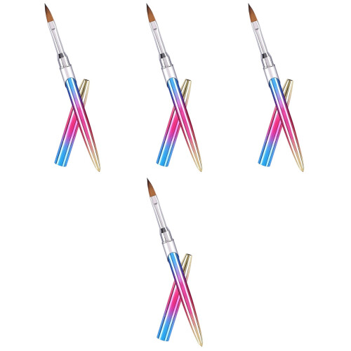 4Pcs Small Nail Art Brushes Multi Use for Professional Manicure 1