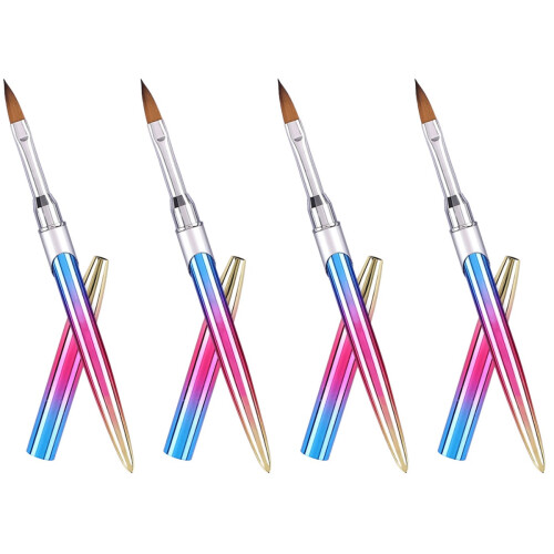 4Pcs Small Nail Art Brushes Multi Use for Professional Manicure 2