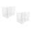 2Pcs White Metal Refrigerator Storage Bins with Grid Design and Basket 2