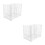 2Pcs White Metal Refrigerator Storage Bins with Grid Design and Basket 3