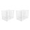 2Pcs White Metal Refrigerator Storage Bins with Grid Design and Basket 4
