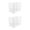 2Pcs White Metal Refrigerator Storage Bins with Grid Design and Basket 5