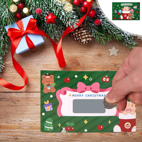 Cartes à gratter de Noël pour jeux d'écriture 1