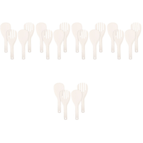20Pcs Smooth White Rice Paddle Spoon Easy Clean Kitchen Cooking Tool 2