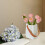 White Plastic Flower Vase 16.3 cm 4