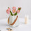 White Plastic Flower Vase 16.3 cm 5