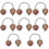 8Pcs Assorted Color Rhythm Instrument Balls Hand-Painted for 9