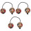 3Pcs Hand-Painted Rhythm Sand Balls Assorted Colors for Playing Music 3