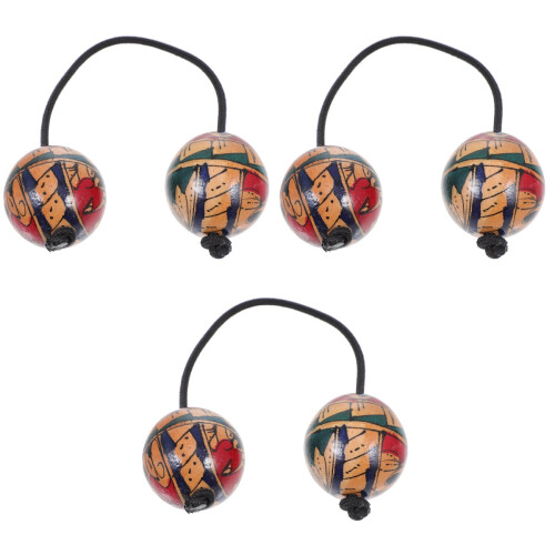 3Pcs Hand-Painted Rhythm Sand Balls Assorted Colors for Playing Music 2