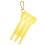 4Pcs Yellow Plastic Cases Portable Dart Storage Boxes with Carabiner 9